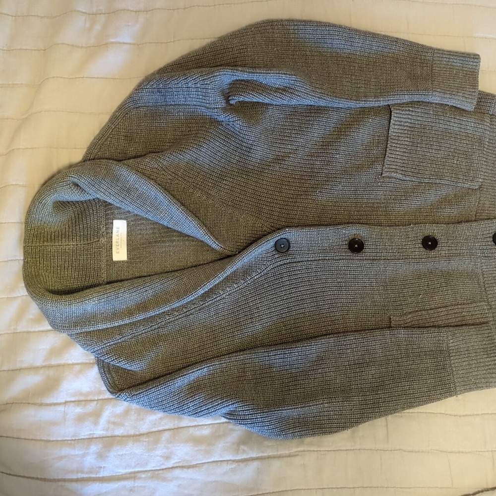 Everlane grey wool cardigan